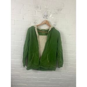 L.L. Bean Boy's Regular Fit Full Zip Hoodie Long Sleeve Green Size Large 14-16